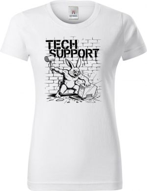 Králík technické podpory, černý tisk