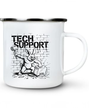 Králík technické podpory, černý tisk