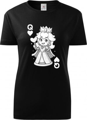 Královna srdcí, bílý potisk