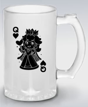 Královna srdcí, černý potisk