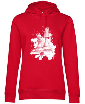 Královská hra, šachy, bílý potisk