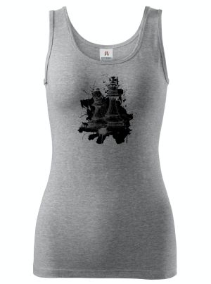 Královská hra, šachy, černý potisk