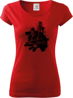 Královská hra, šachy, černý potisk