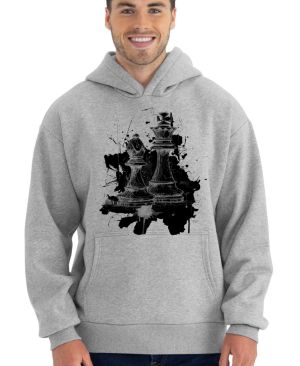 Královská hra, šachy, černý potisk