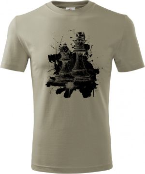 Královská hra, šachy, černý potisk