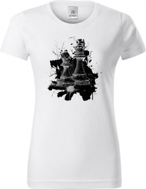 Královská hra, šachy, černý potisk