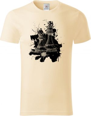 Královská hra, šachy, černý potisk