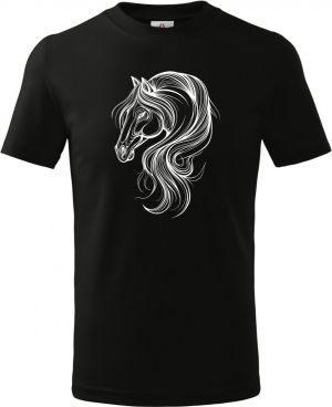Kůň, art kolekce, V4, bílý tisk