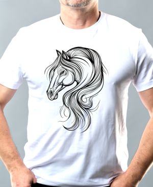 Kůň, art kolekce, V4, černý tisk