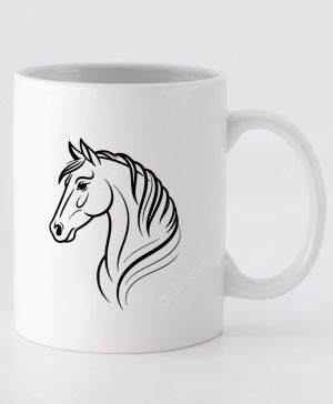 Kůň, art kolekce, V5, černý tisk