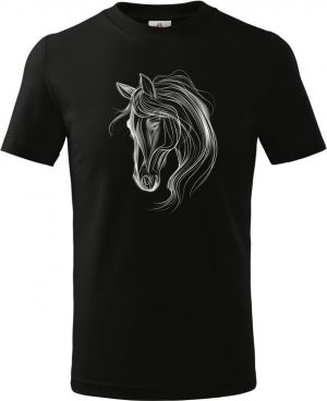 Kůň, neon kolekce, V3, bílý tisk