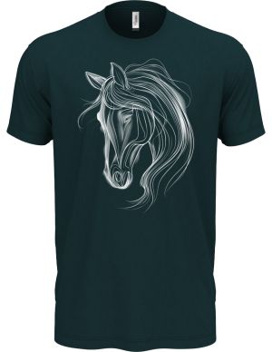 Kůň, neon kolekce, V3, bílý tisk