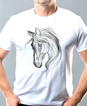 Kůň, neon kolekce, V3, černý tisk