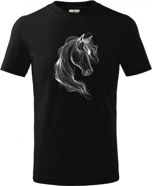 Kůň, neon kolekce, V4, bílý tisk