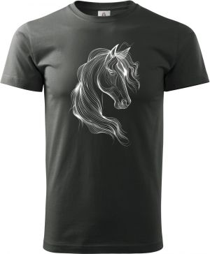 Kůň, neon kolekce, V4, bílý tisk