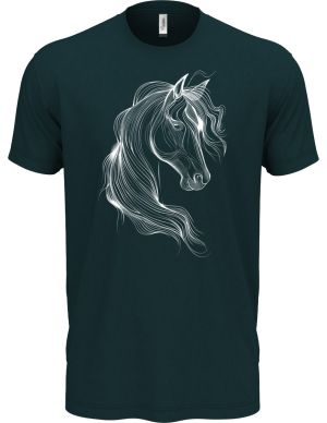 Kůň, neon kolekce, V4, bílý tisk