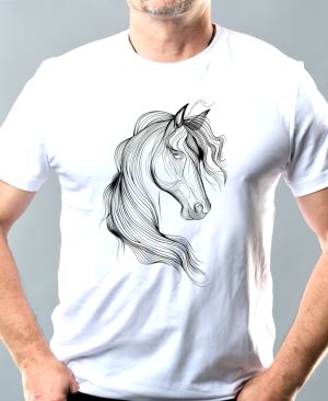 Kůň, neon kolekce, V4, černý tisk