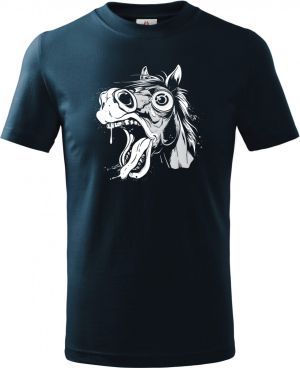 Kůň s duší jednorožce, bílý potisk