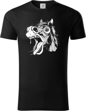 Kůň s duší jednorožce, bílý potisk