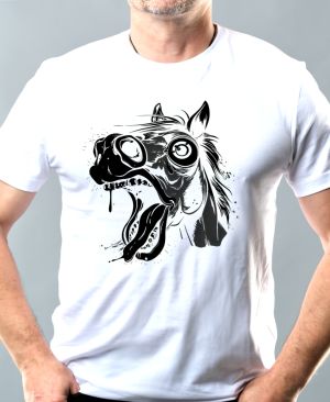 Kůň s duší jednorožce, černý potisk