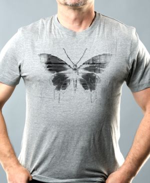 Kyber motýl, černý potisk