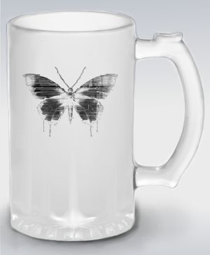 Kyber motýl, černý potisk