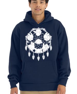 Lapač snů, králíček, bílý potisk