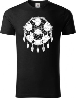 Lapač snů, králíček, bílý potisk