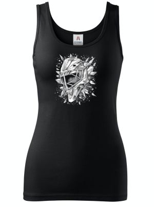 Ledová brankářská maska, bílý potisk