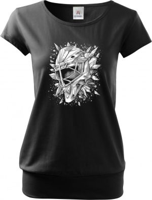 Ledová brankářská maska, bílý potisk