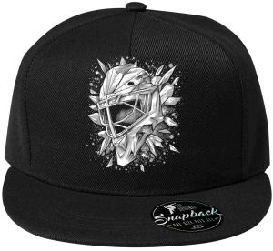 Ledová brankářská maska, bílý potisk