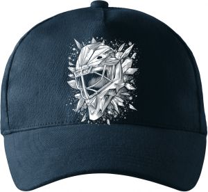 Ledová brankářská maska, bílý potisk