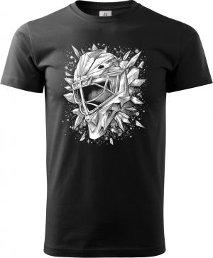 Ledová brankářská maska, bílý potisk