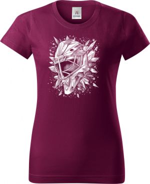 Ledová brankářská maska, bílý potisk