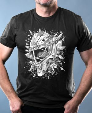 Ledová brankářská maska, bílý potisk