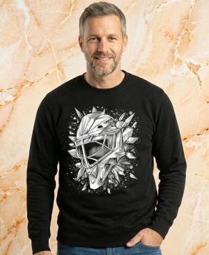 Ledová brankářská maska, bílý potisk