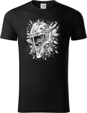 Ledová brankářská maska, bílý potisk