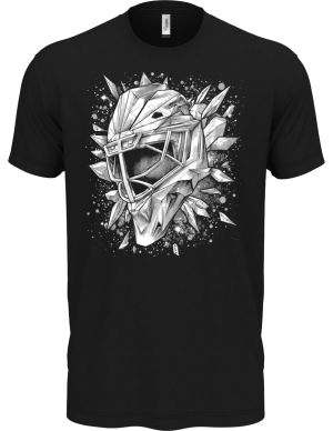 Ledová brankářská maska, bílý potisk