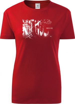 Les kódu, bílý tisk