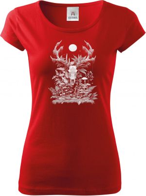 Lesní duch, bílý potisk