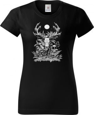 Lesní duch, bílý potisk