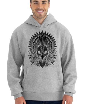 Ptačí šaman, černý potisk