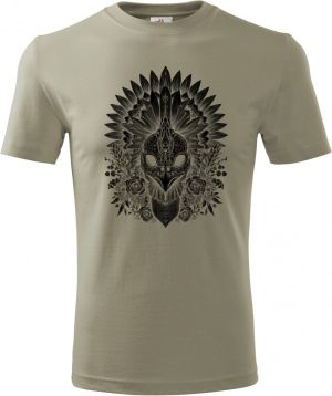 Ptačí šaman, černý potisk