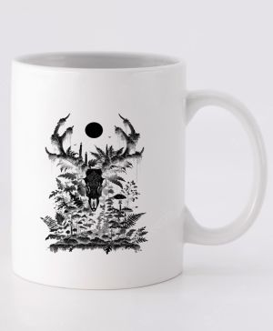 Lesní duch, černý potisk