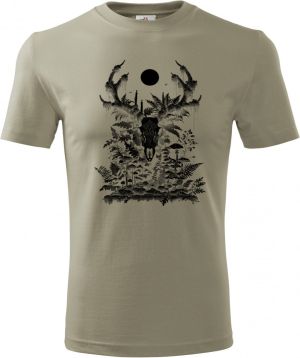 Lesní duch, černý potisk