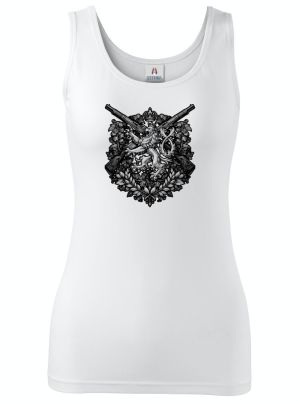 Lev a pušky, černý tisk