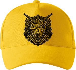 Lev a pušky, černý tisk