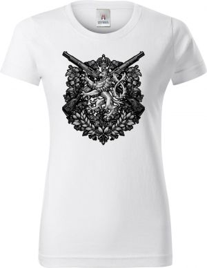 Lev a pušky, černý tisk