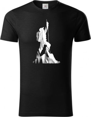 Lezec v oblacích, bílý potisk