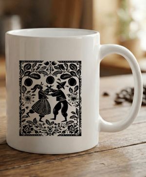 Lidový tanec, folklor, černý tisk